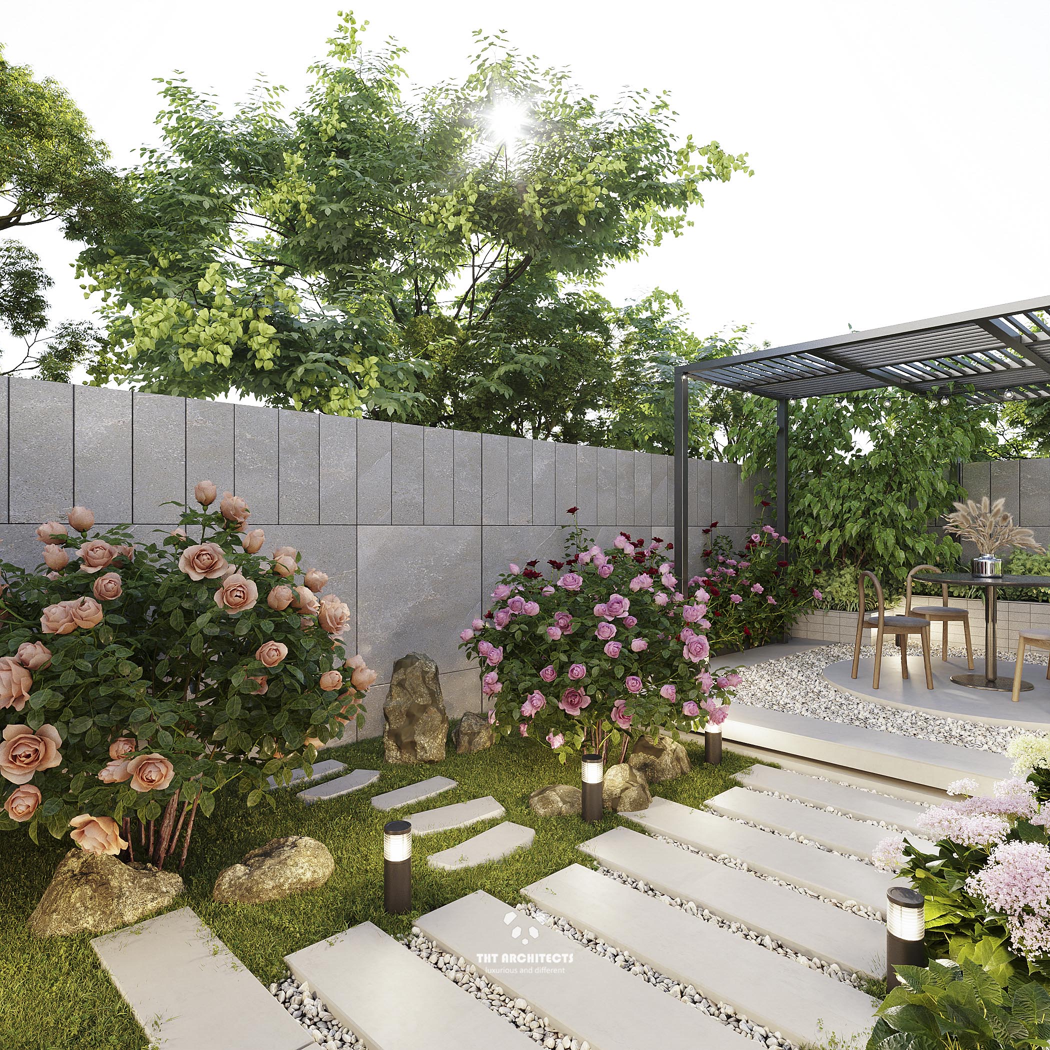 tht architects - Nhà chị Ngân Châu Đốc - sân vườn 04